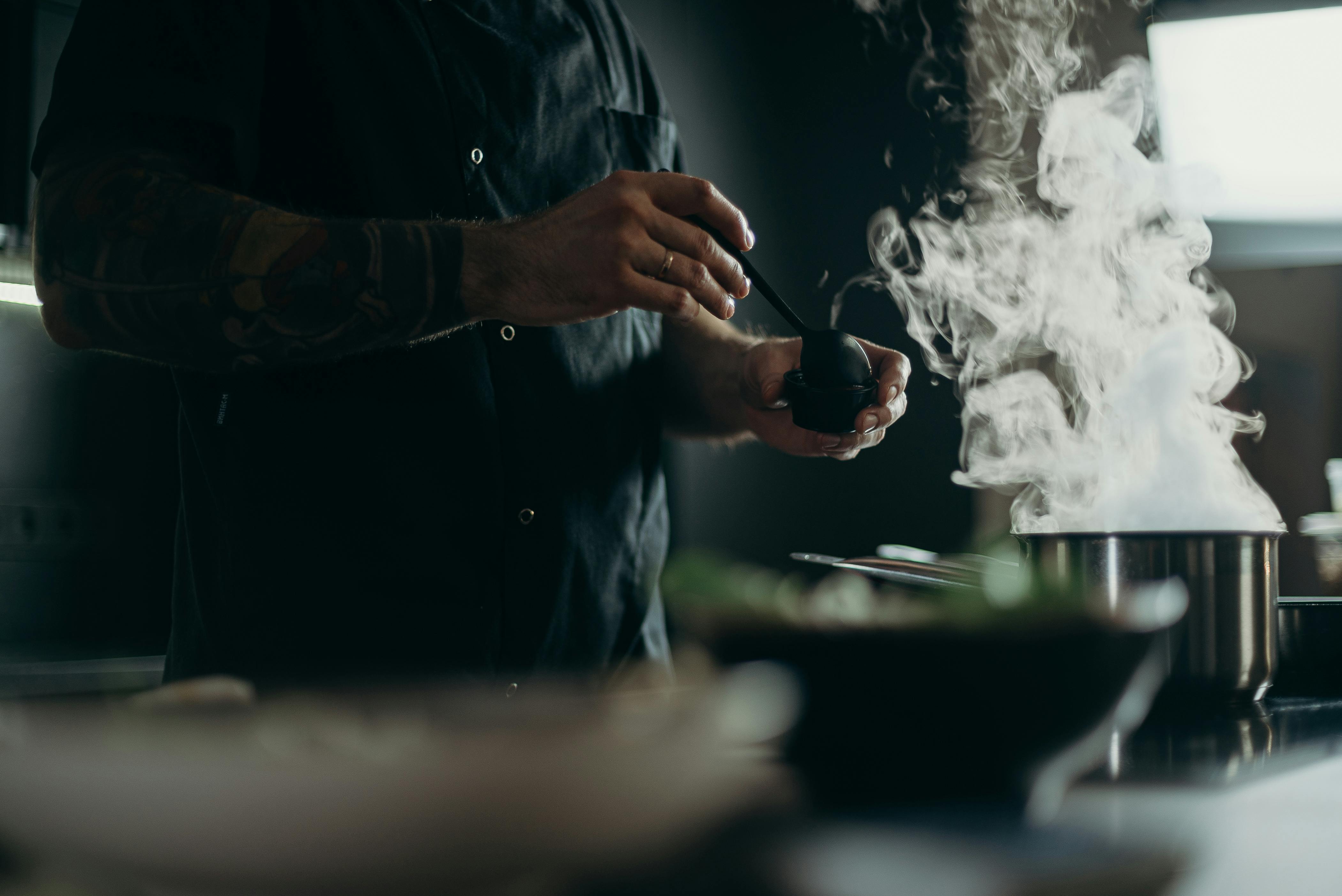 Chef is cooking